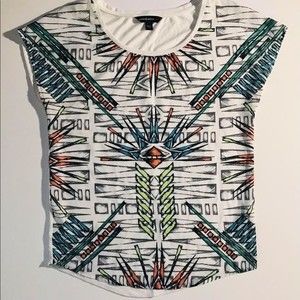 ROCK & REPUBLIC Tee Cap Sleeves Scooped Hem Size XS